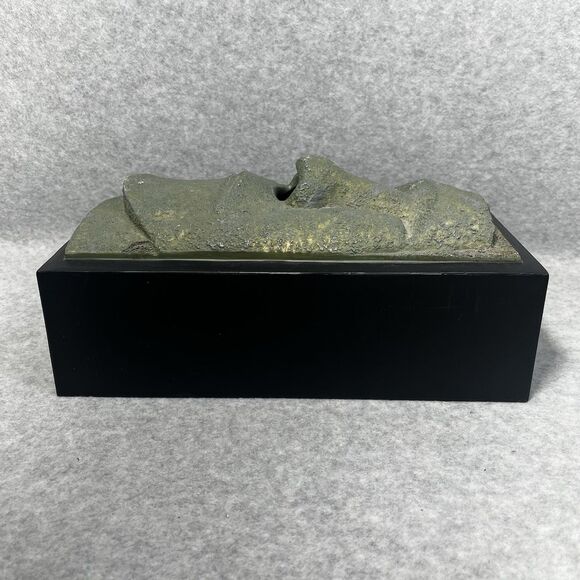 TIKI‎ Easter Island Moai Tissue Box Cover Faux Stone Green Face Dispenser Holder - Picture 3 of 13